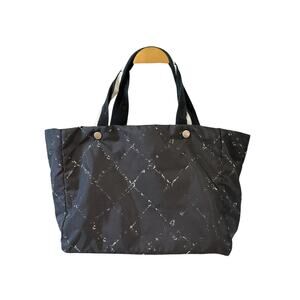 Chanel Travel Ligne Tote* Black Nylon Tote*Rare style*Red interior*Hologram*COA